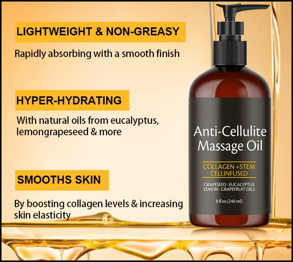 Firming Anti-Cellulite Body Oil with Collagen – 8 Fl Oz