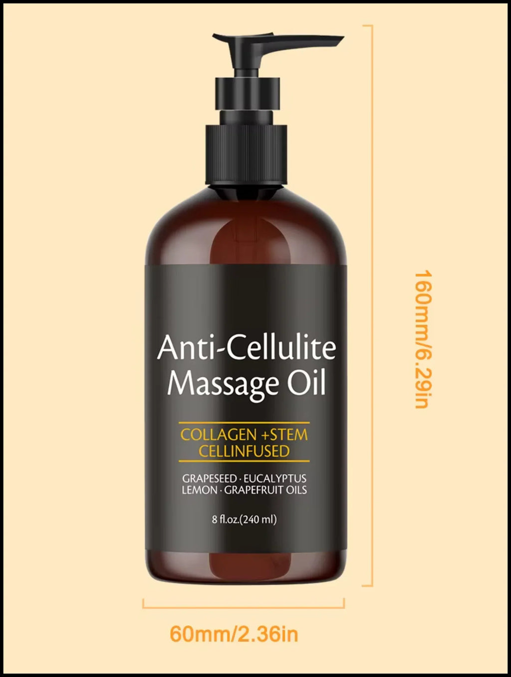 Firming Anti-Cellulite Body Oil with Collagen – 8 Fl Oz
